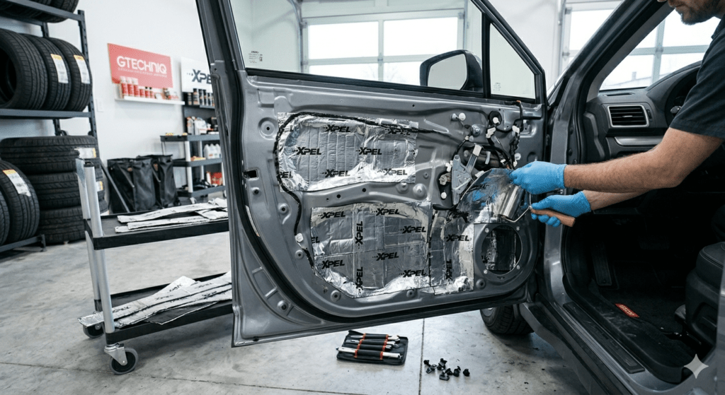 car sound deadening material inside door panel