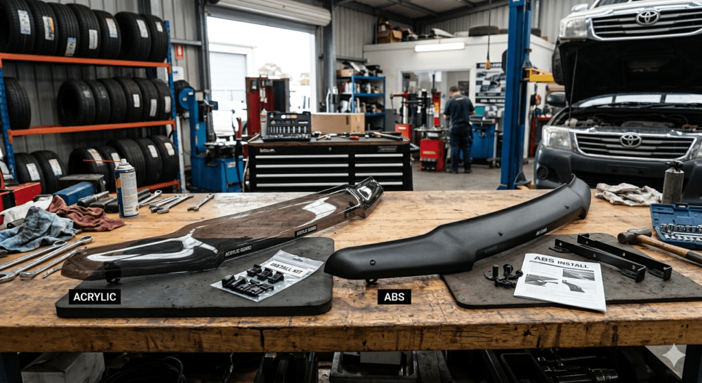 Types of best car bonnet protectors acrylic and ABS
