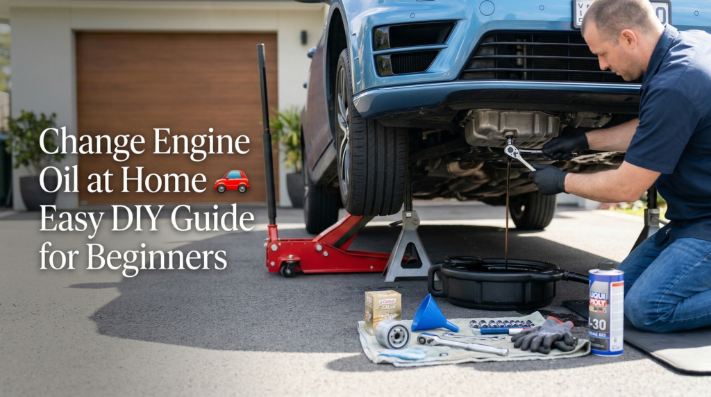 change engine oil at home step by step