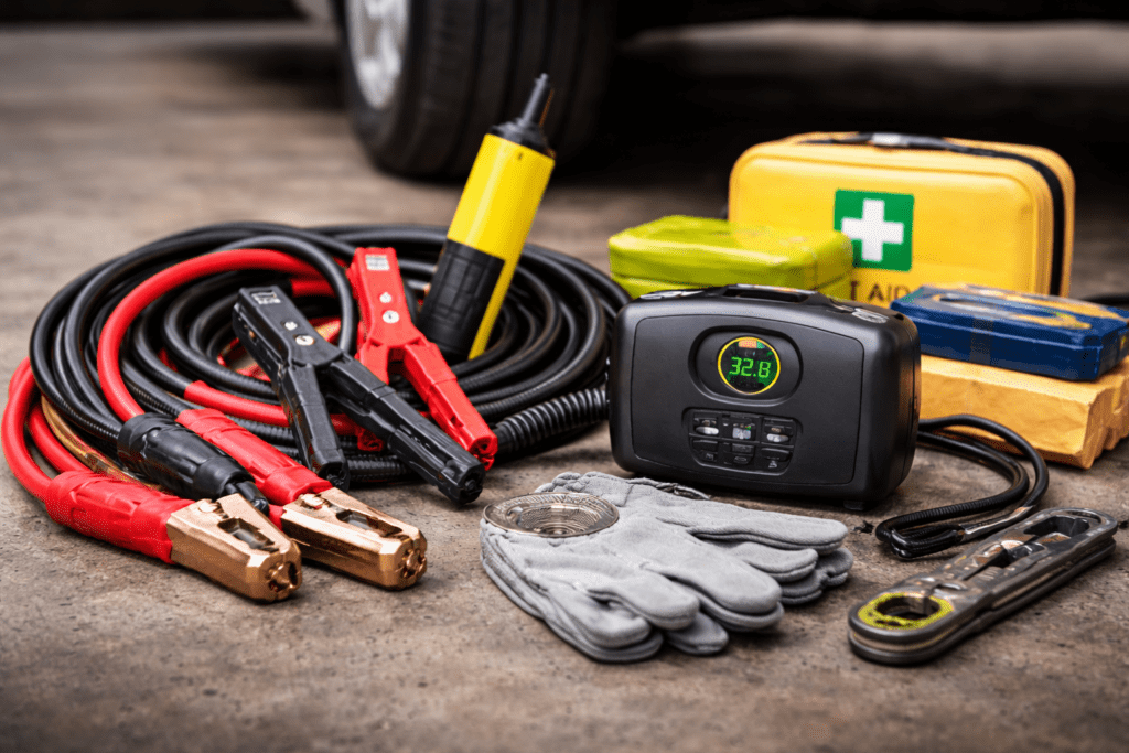 essential tools in a car emergency kit